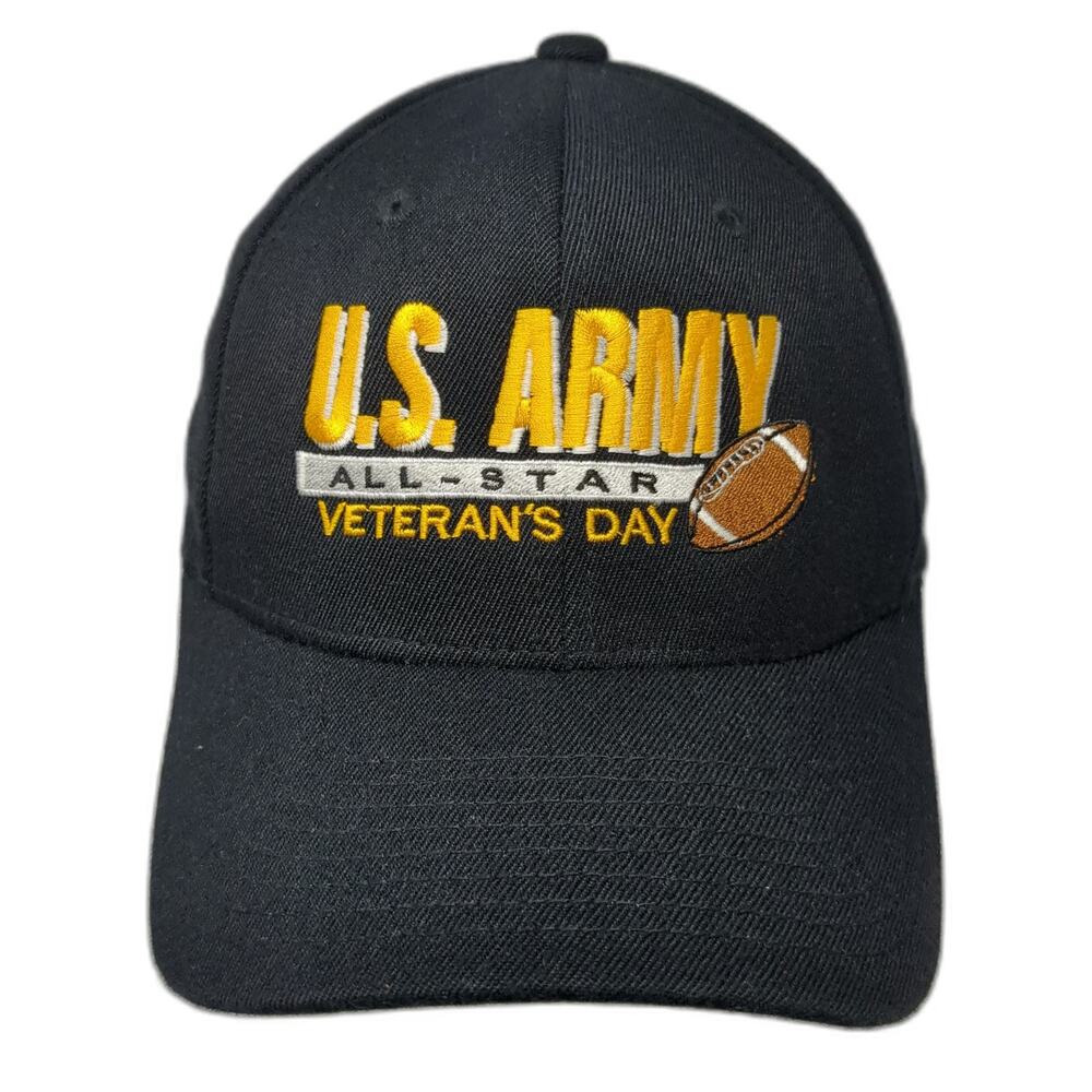 Pacific Baseball Cap Black 7 3/4 US Army All-Star Veteran's Day Football Hat